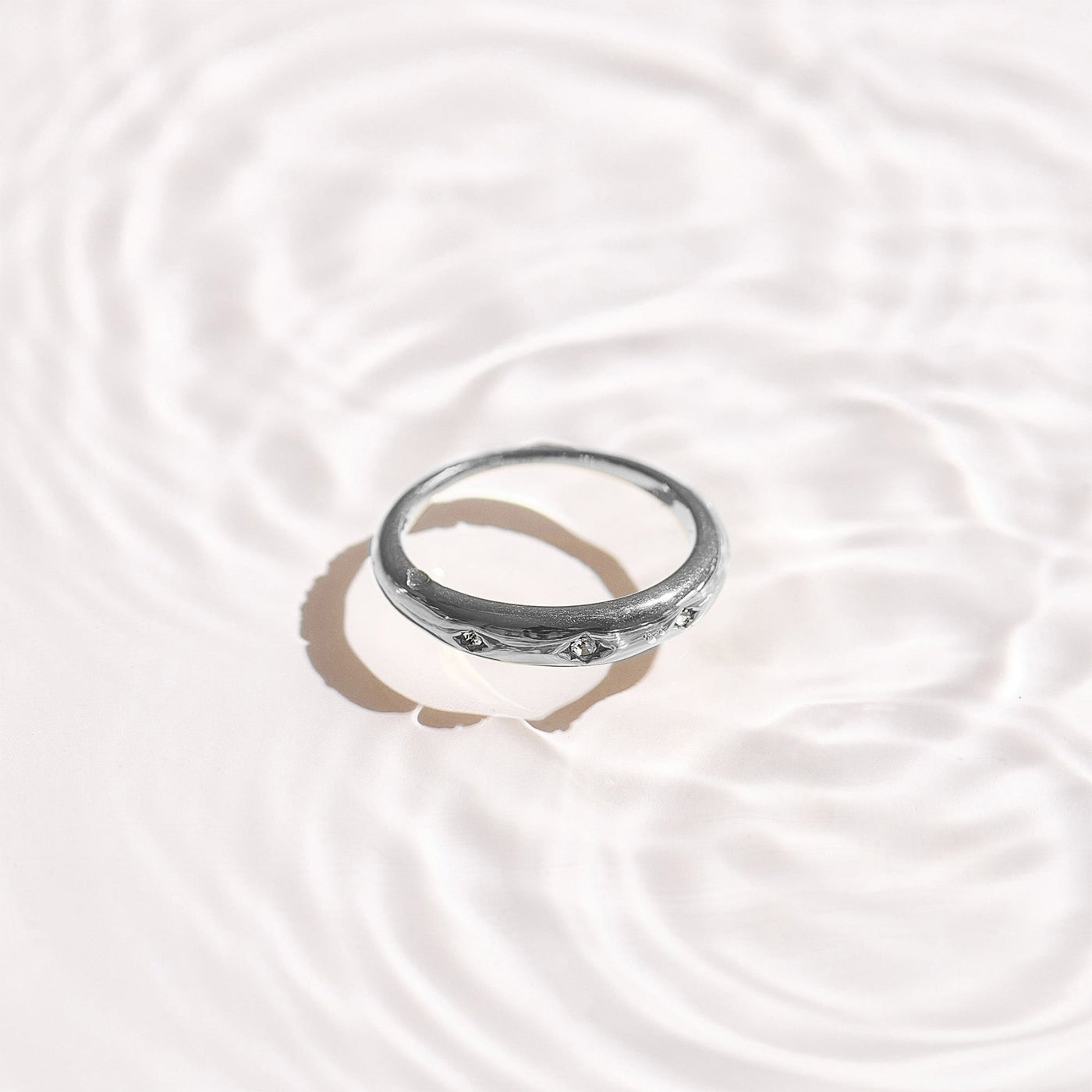 Starburst Crystal Band Ring