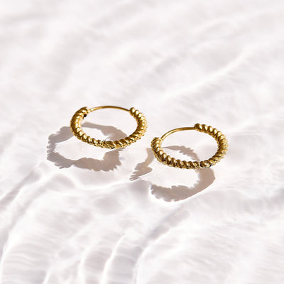 Chunky Twist Hoop Earrings