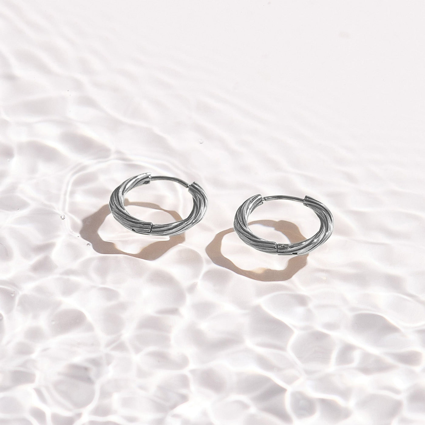 Twist Texture Huggie Hoop Earrings