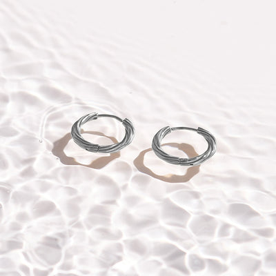 Twist Texture Huggie Hoop Earrings