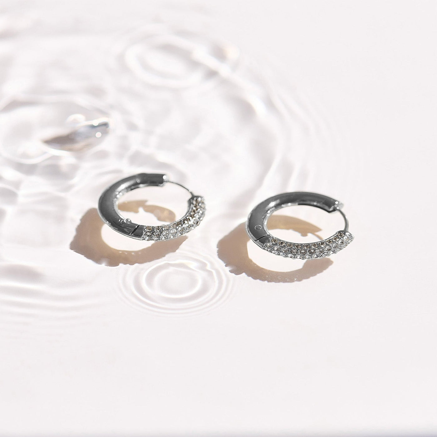 Crystal Pave Statement Hoops