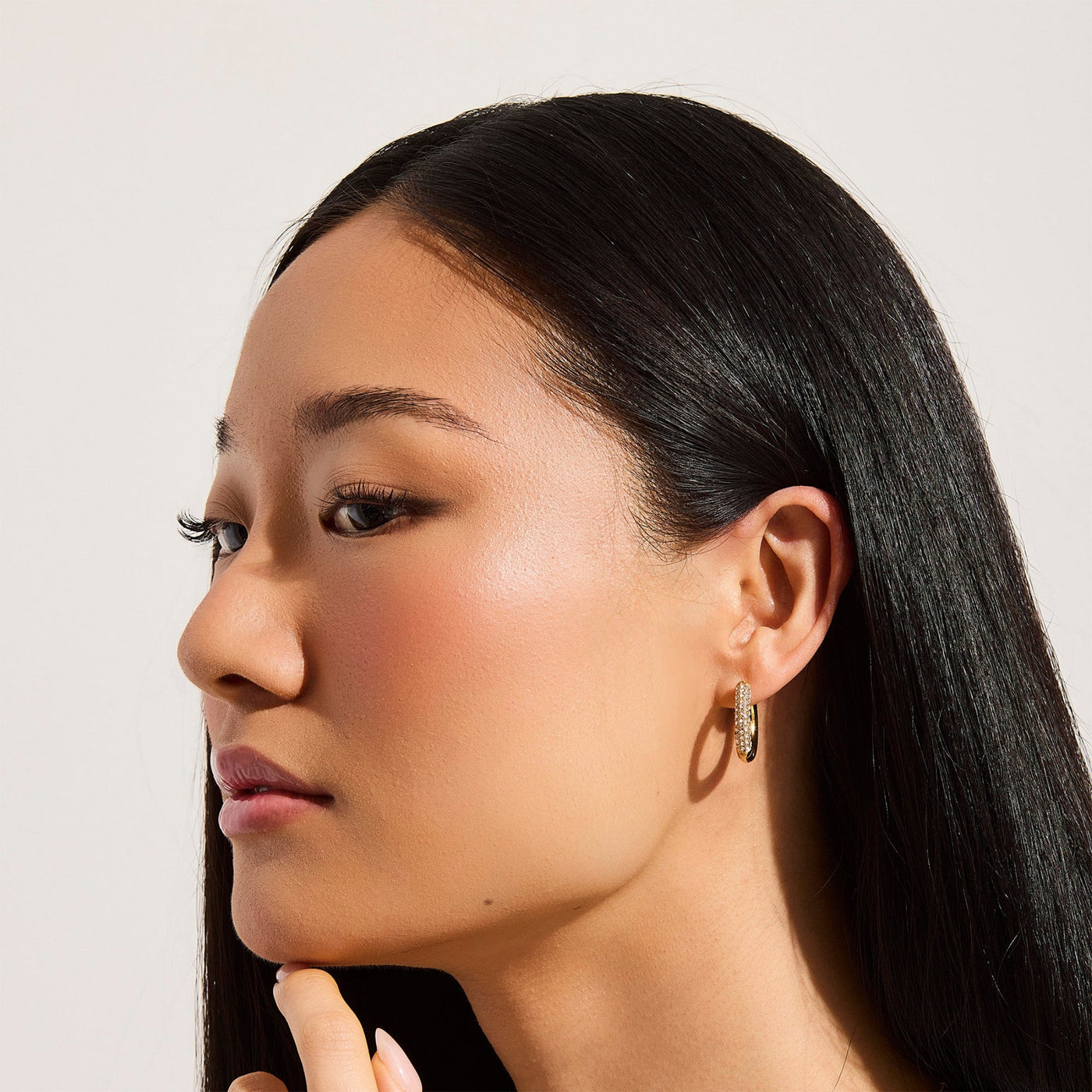 Crystal Pave Statement Hoops