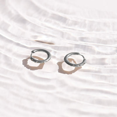 Crystal Dot Hoop Earrings
