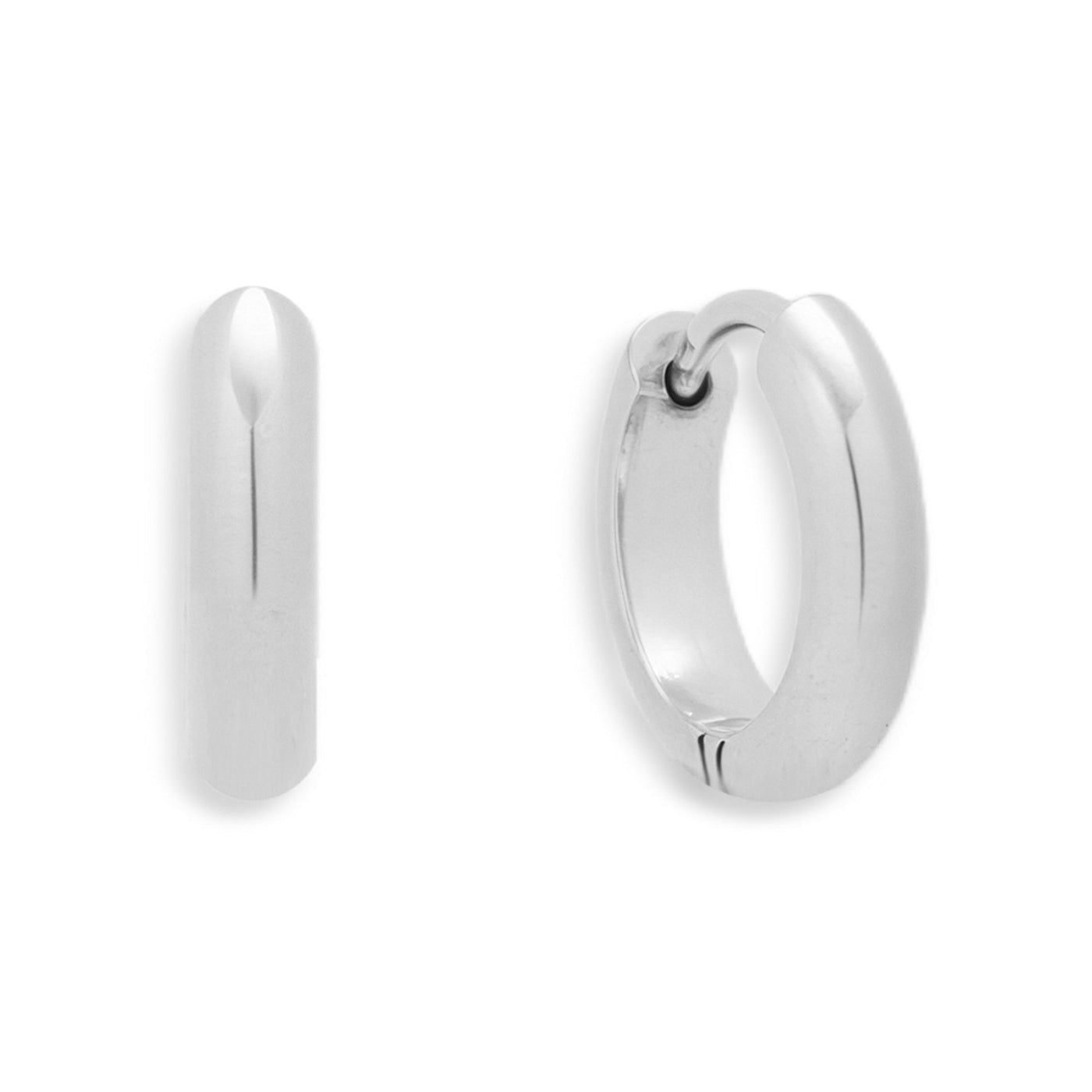 Smooth Curve Hoop Earrings