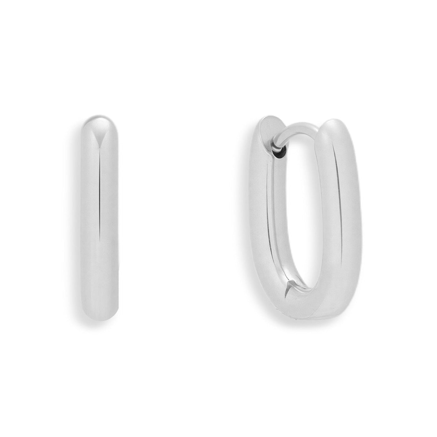 Bold Oval Hoop Earrings