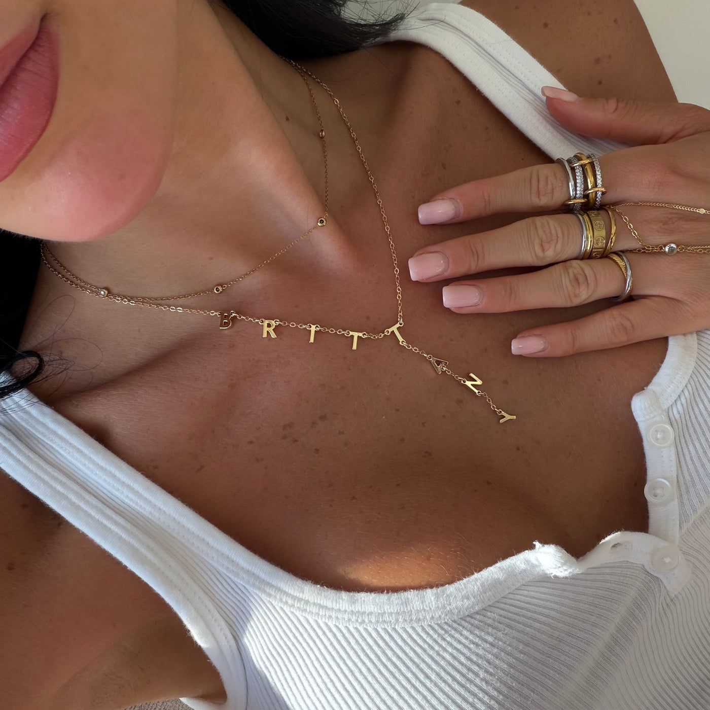 Custom/Personalized Name Drop Lariat Necklace