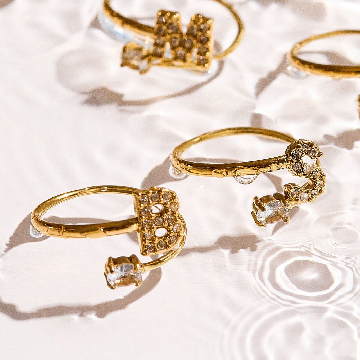 Sparkle Initial Wrap Ring