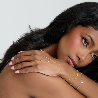 Dainty Energy Bundle: 3 Piece Bracelet and Hand Chain Bundle