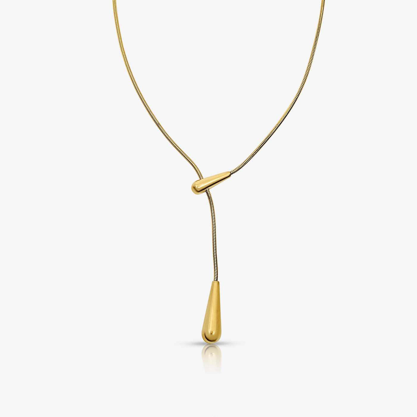 Golden Drip Lariat Necklace